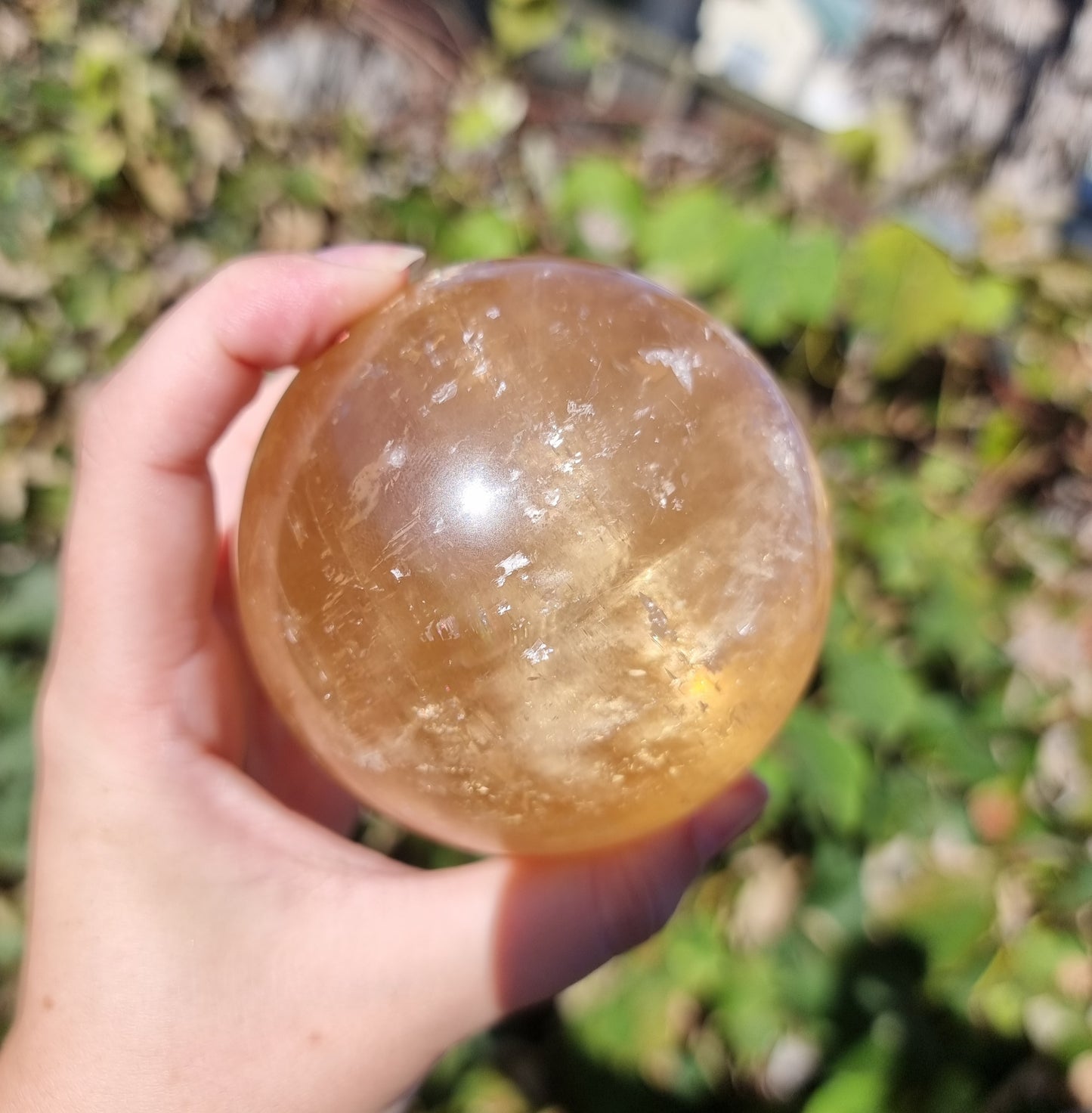 Honey Calcite Sphere