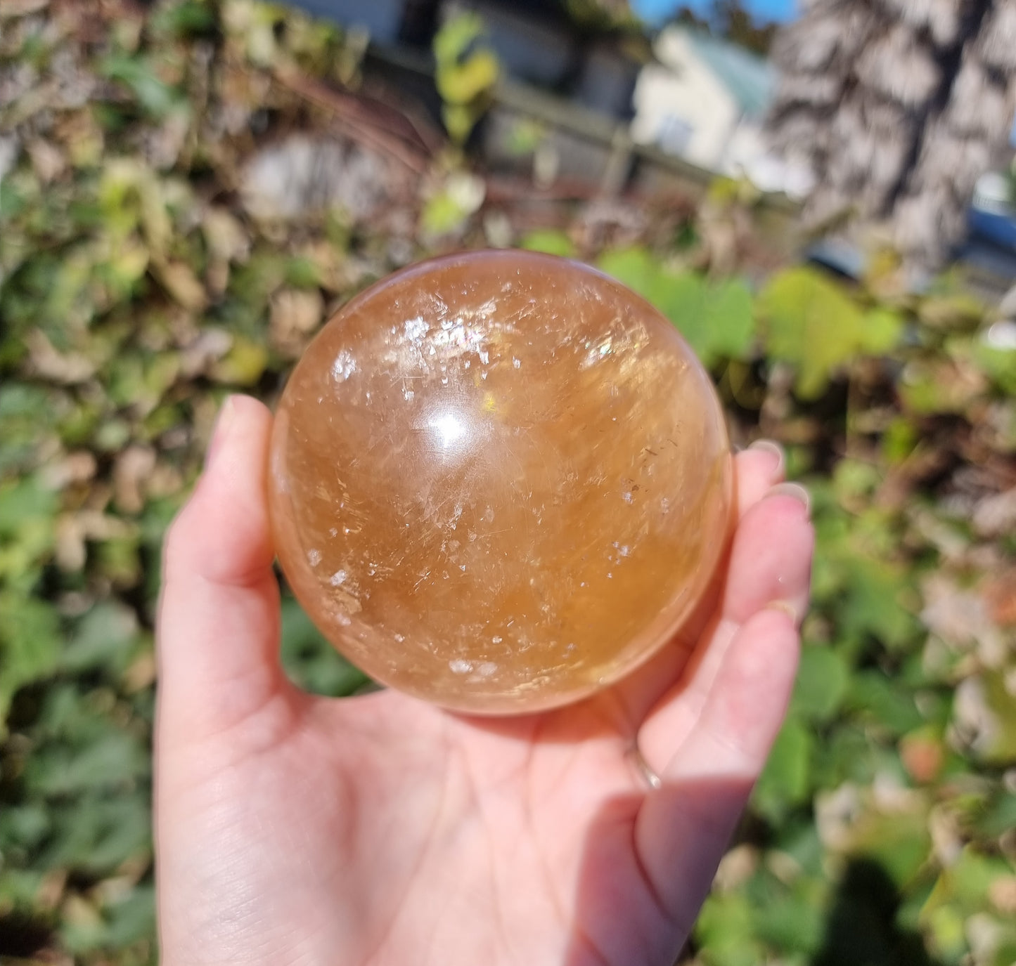 Honey Calcite Sphere