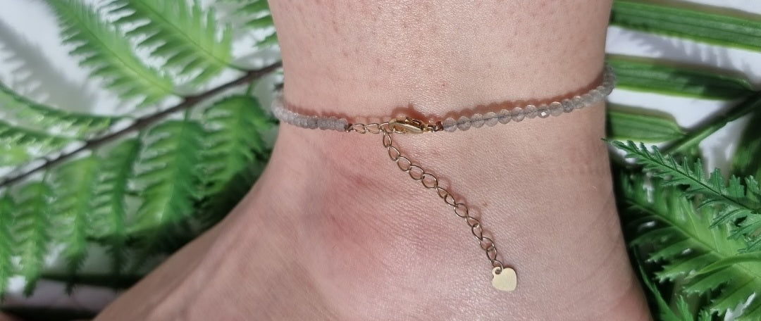 Labradorite Faceted Anklet