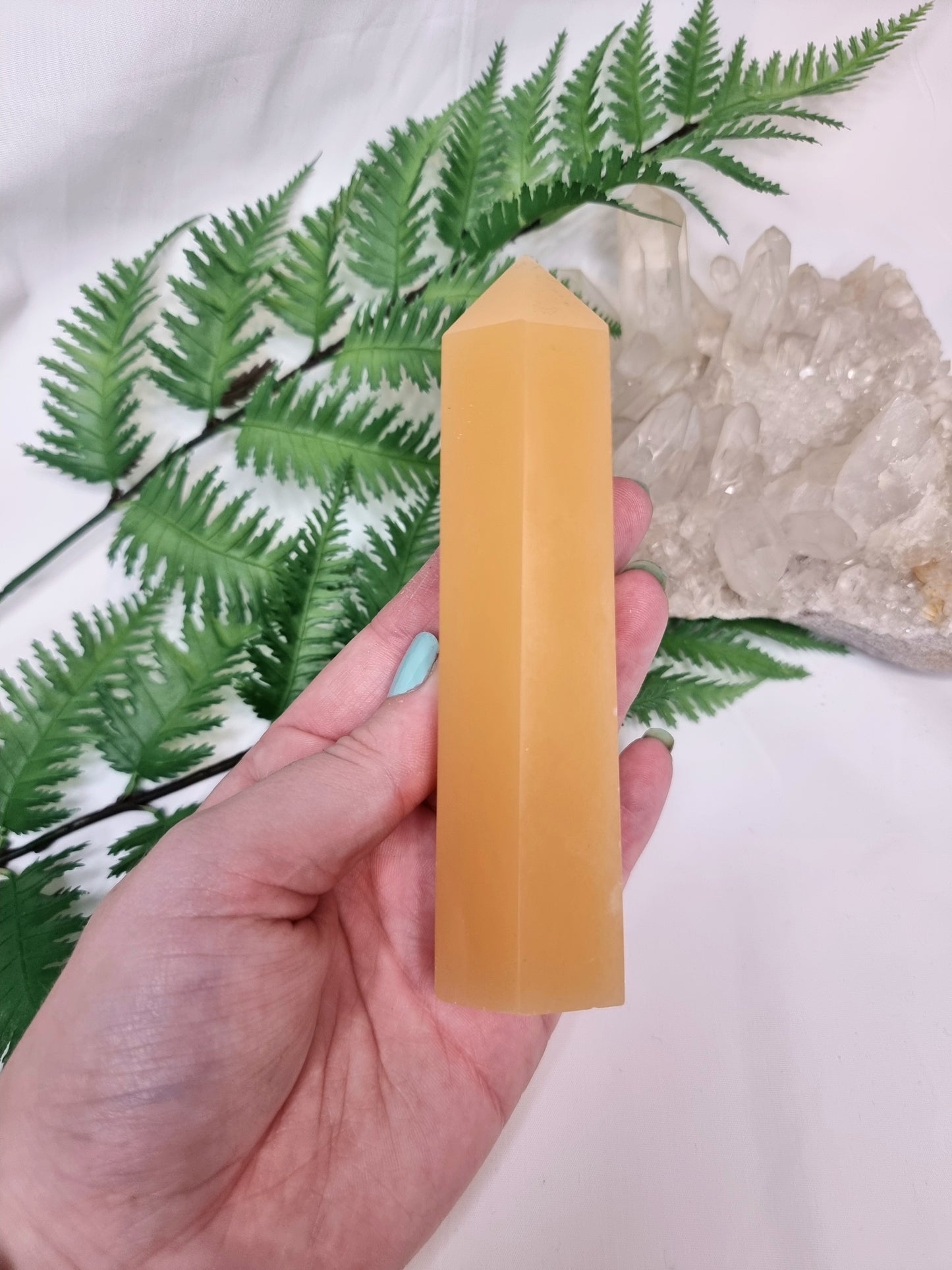 Orange Calcite Point 1