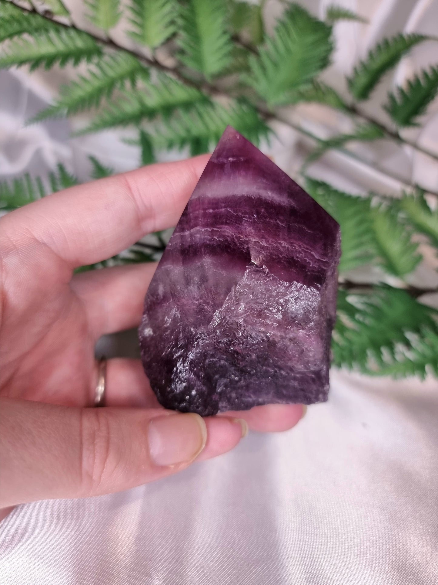 Purple Fluorite Semi Polished Point 3